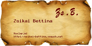 Zsikai Bettina névjegykártya