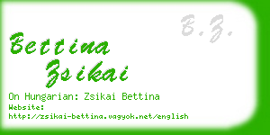 bettina zsikai business card